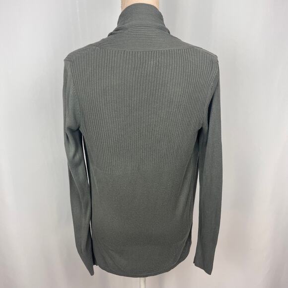Glimmer by JJ Basics Ribbed Knit Cardigan Sweater Size S Gray Minimalist Basics - Picture 4 of 6